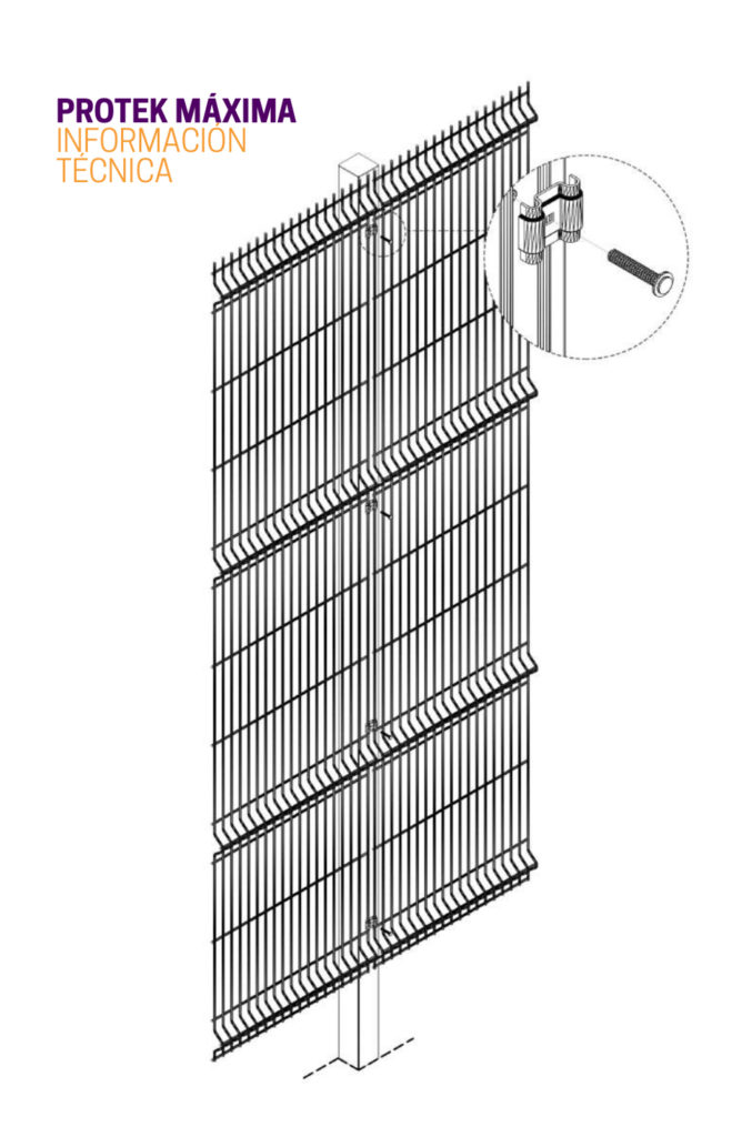 Información técnica cerco de lata seguridad perimetral PROTEK Maxima - Fortalez